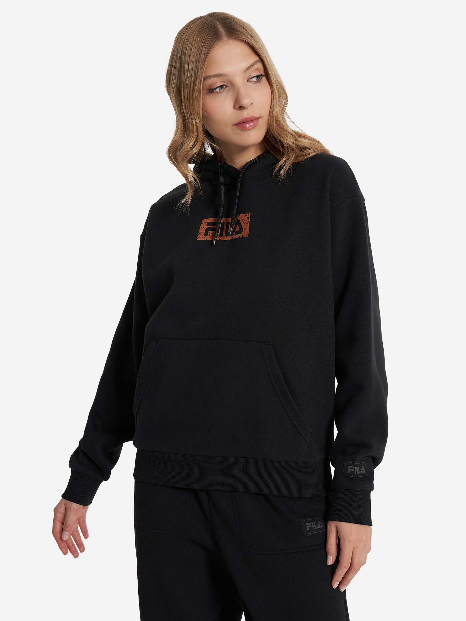 Худи женское оверсайз FILA, Черный