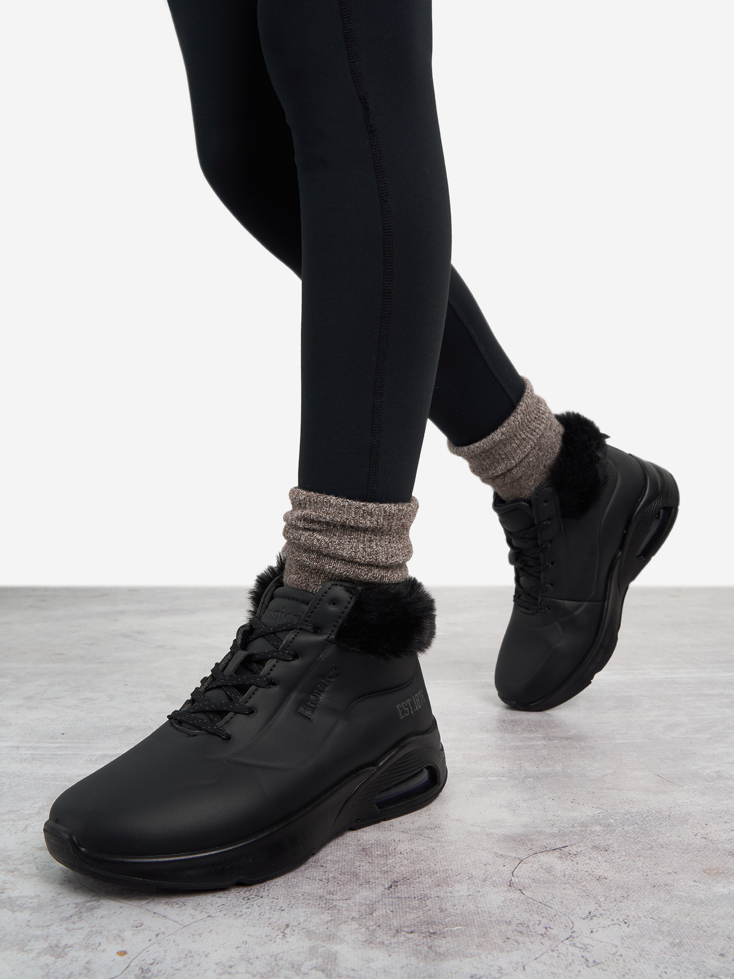 Кроссовки утепленные для девочек Etonic, Черный