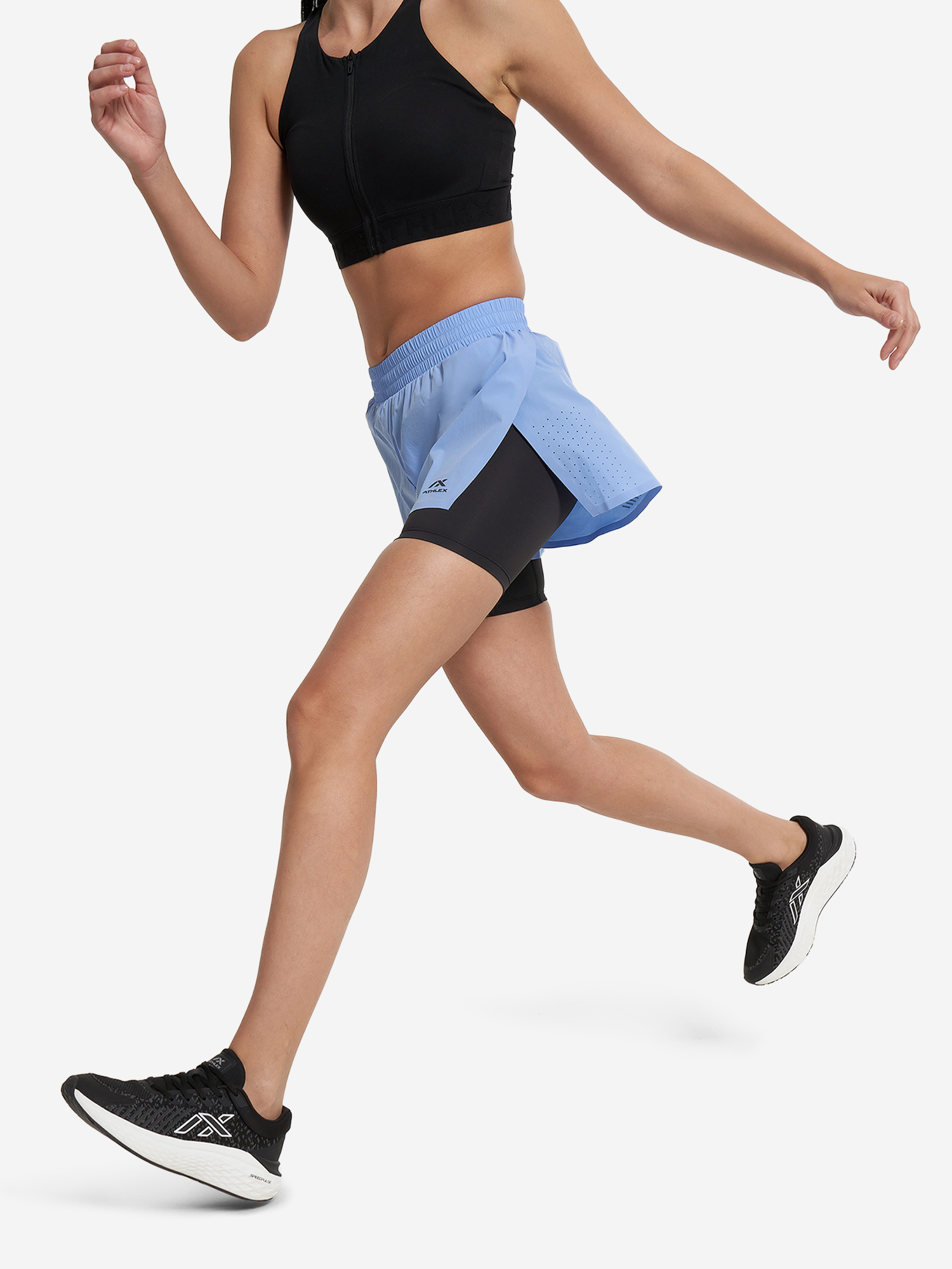Шорты компрессионные женские Athlex Pulse+, Голубой