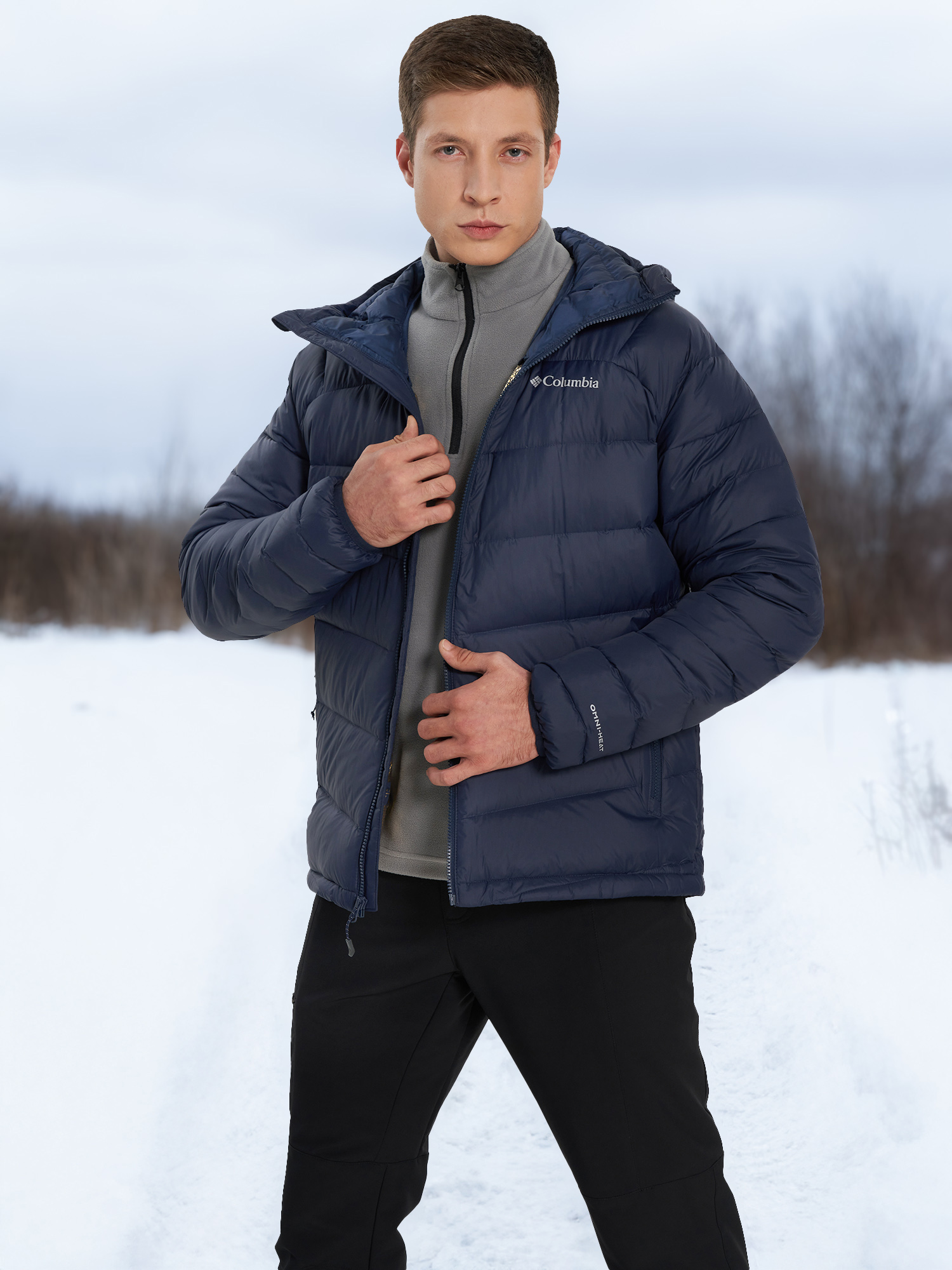 Пуховик мужской Columbia Centennial Creek III Down Hooded Jacket, Синий
