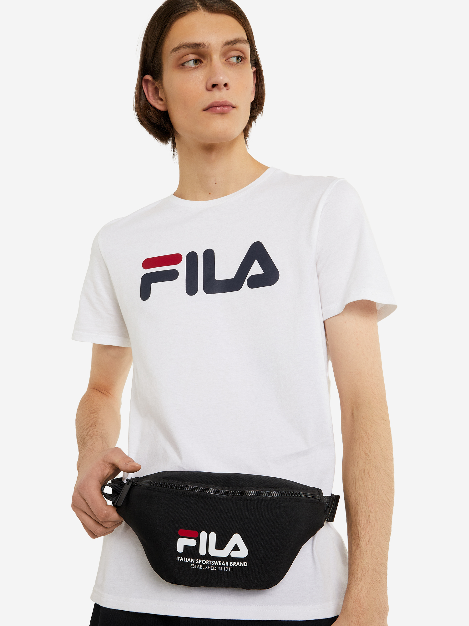 Сумка поясная мужская/женская FILA черный цвет — купить за 25.68 руб. в ...