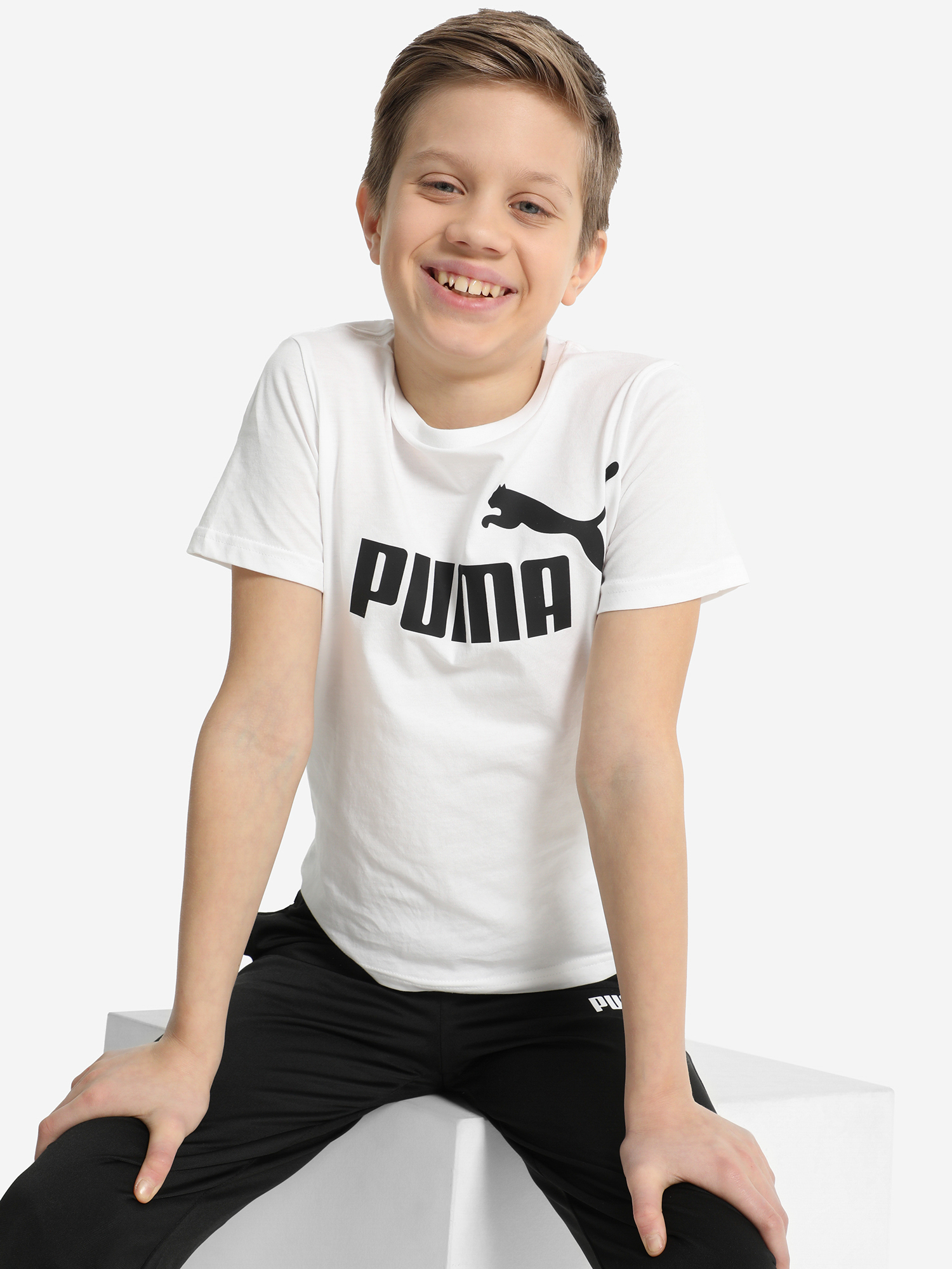 Футболка для мальчиков Puma белый цвет — купить за 35.6 руб. в интернет-магазине Спортмастер