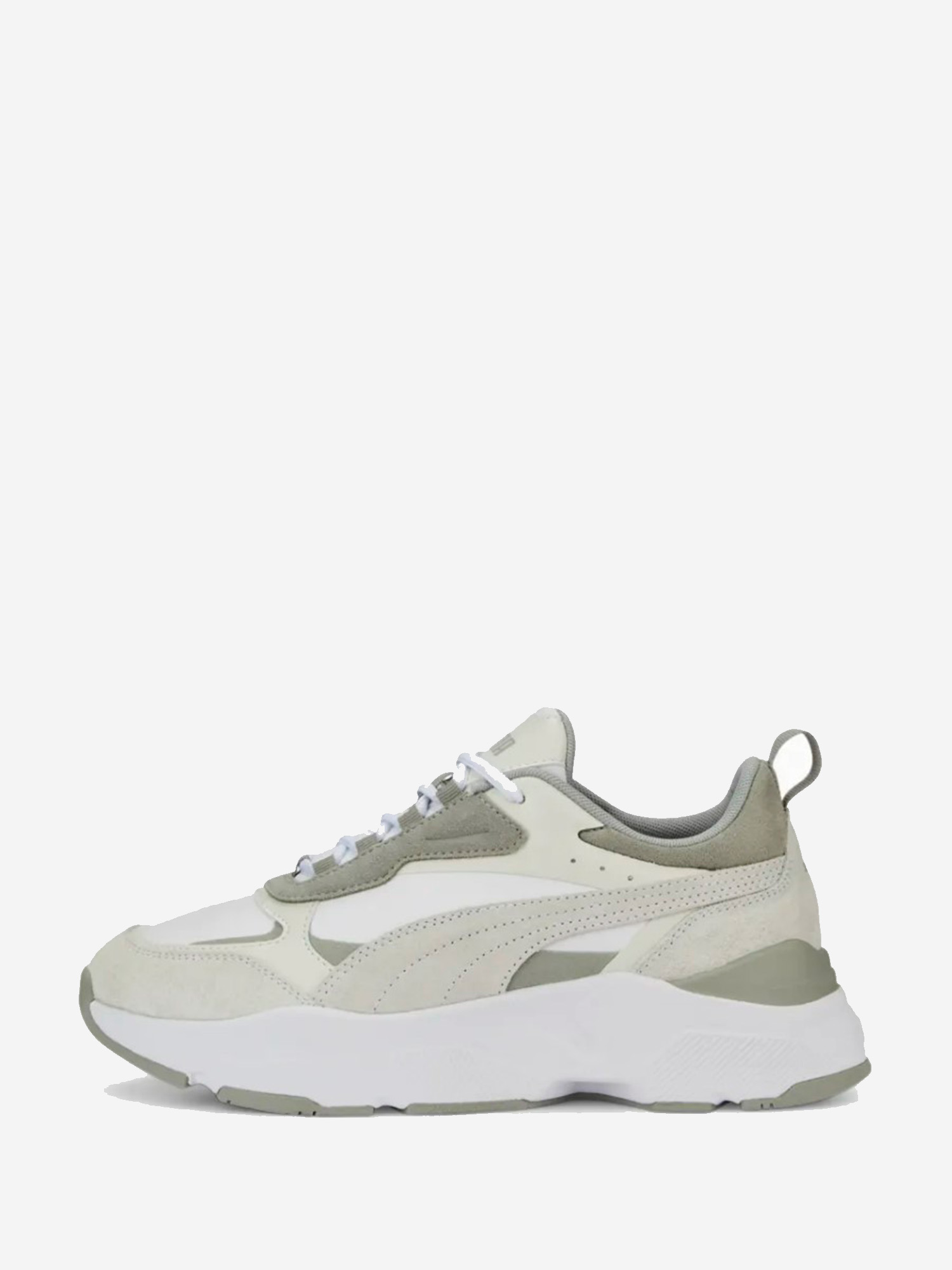 Полуботинки женские Puma белый/серый/светло-серый цвет — купить за 183. ...