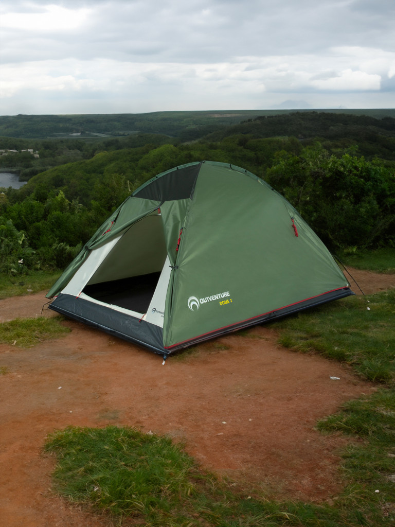 Палатка туристическая Outventure темно-зелёный цвет как у Vaude — купить за 176.8 руб. в интернет-магазине Спортмастер