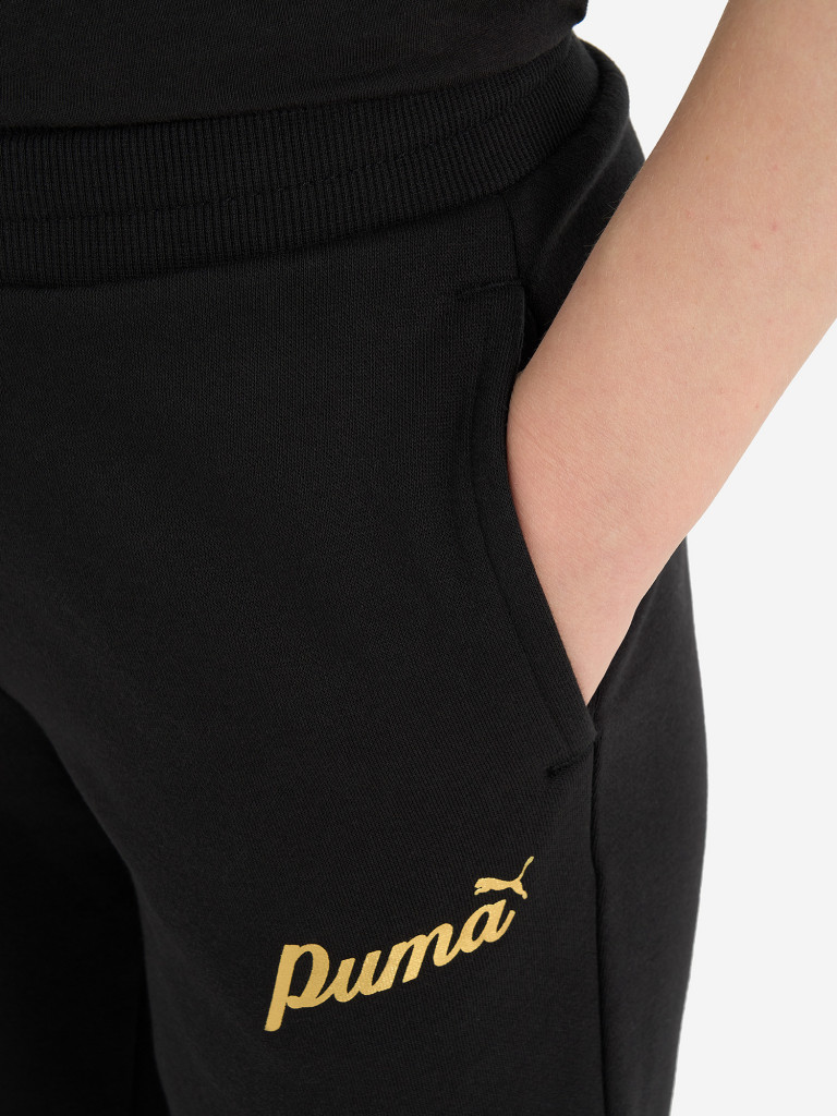 Брюки для девочек PUMA ESS+ Script Metallic