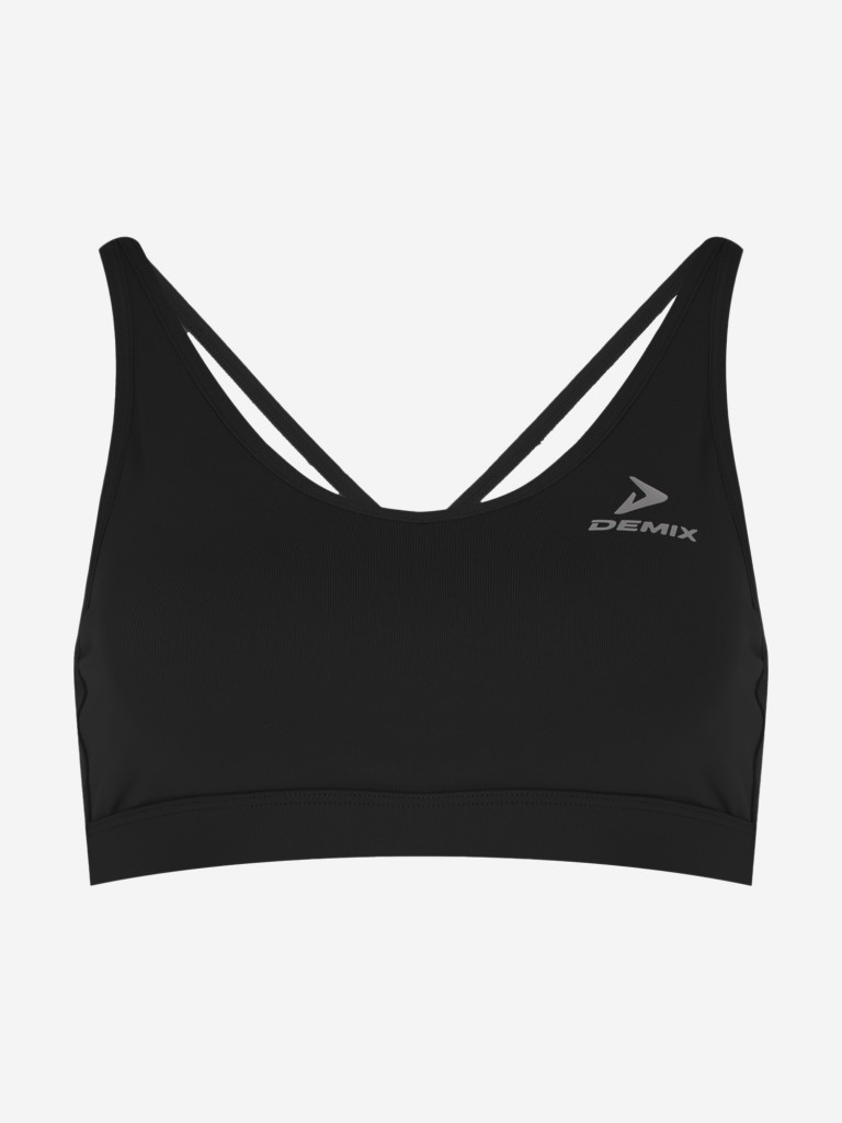 Бюстгальтер спортивный женский Demix чёрный цвет — купить за 34 руб в ...