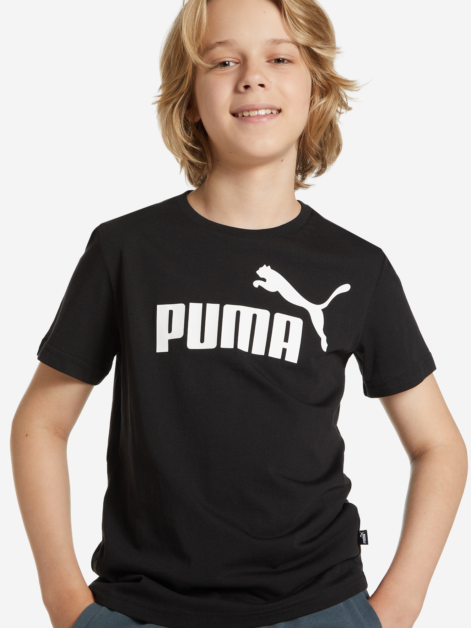 Футболка для мальчиков Puma черный цвет — купить за 35.6 руб. в интернет-магазине Спортмастер