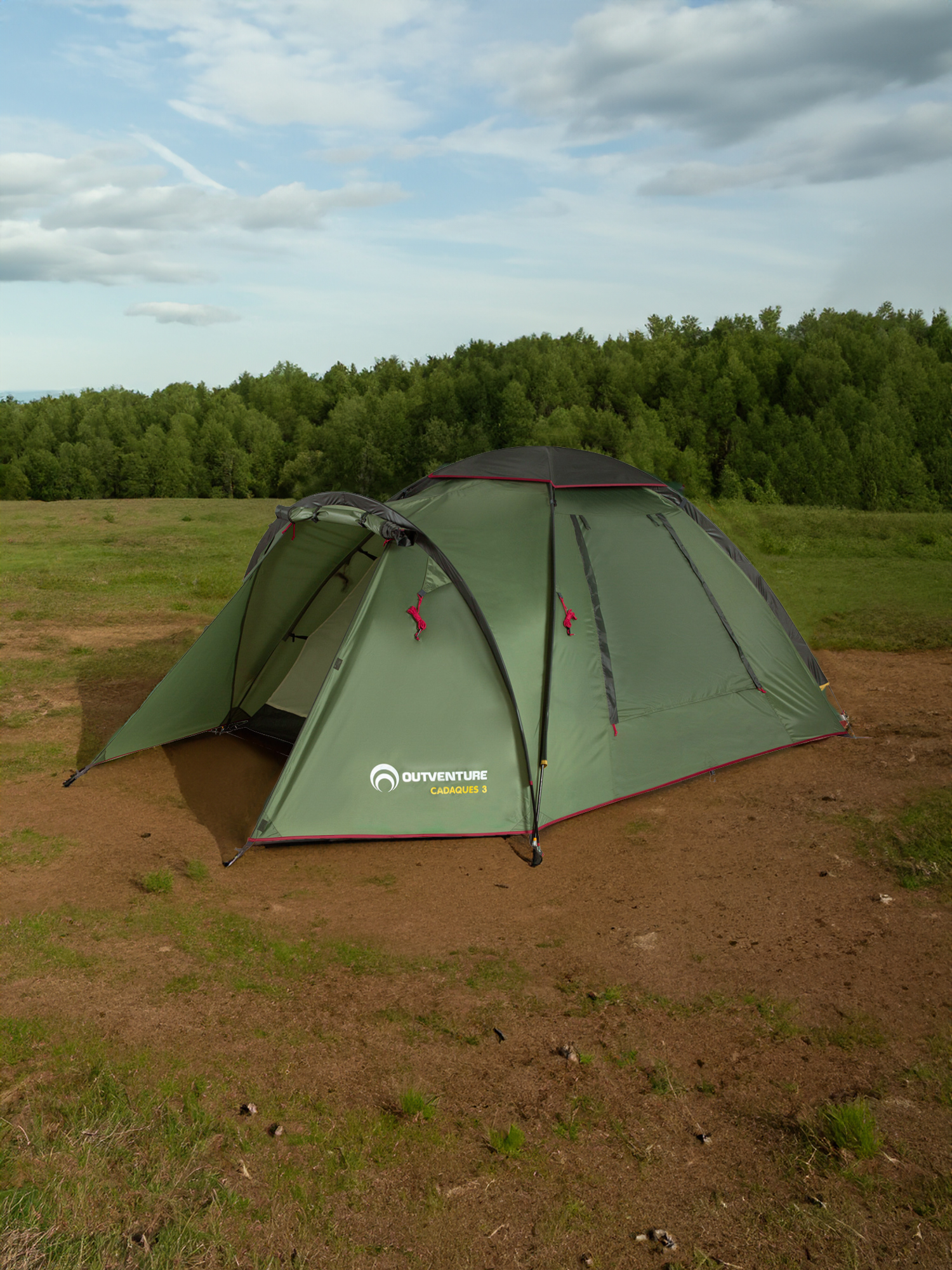 Палатка туристическая Outventure темно-зелёный цвет как у Vaude ...